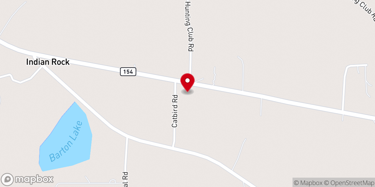 Map showing location of Indian Rock Baptist Church
