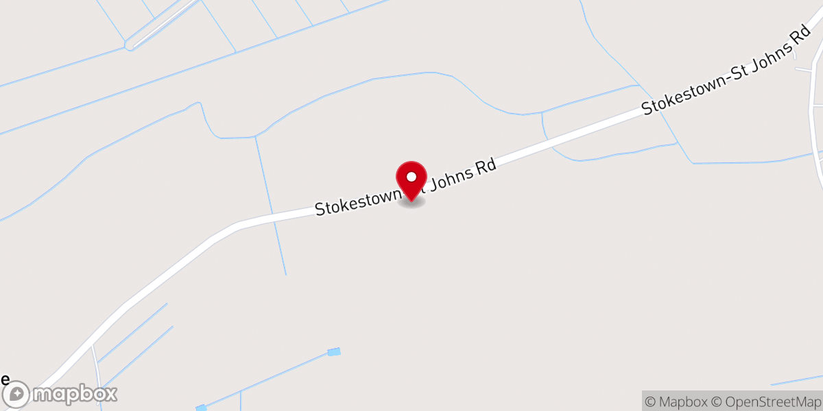 Map showing location of Poplar Freewill Baptist Church