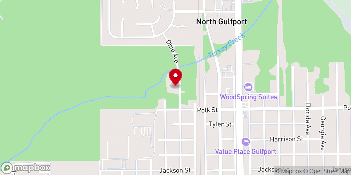Map showing location of Forrest Heights Baptist Church