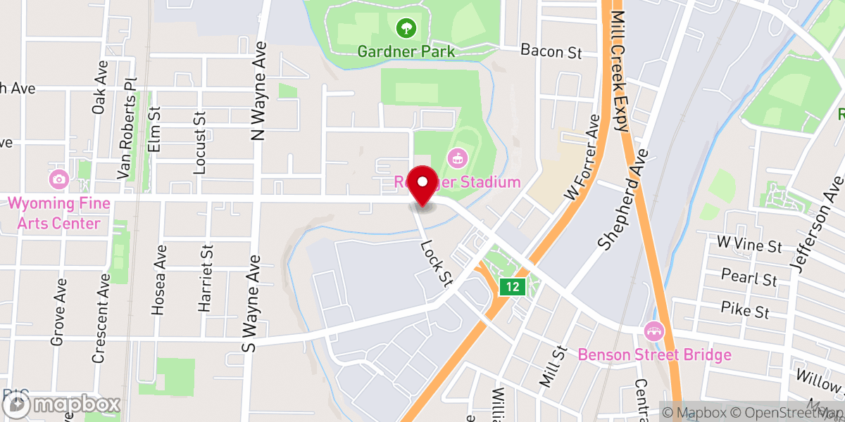 Map showing location of Lockland Church of the Nazarene