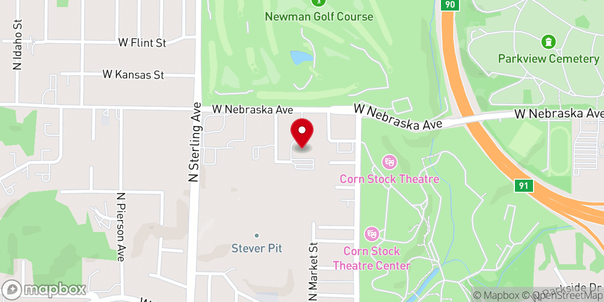 Map showing location of Calvary Baptist Bible Church