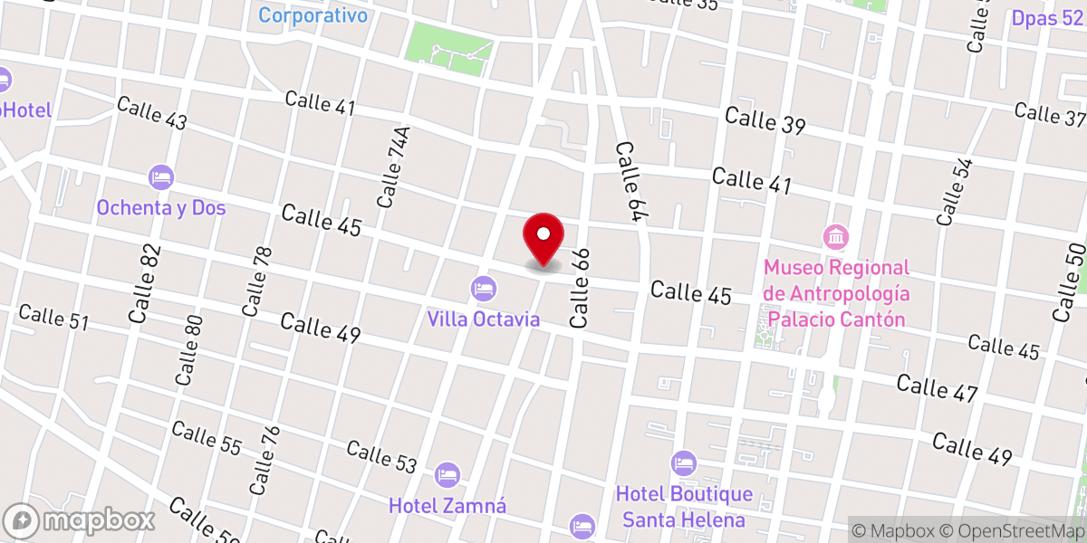 Map showing location of Mision México Merida