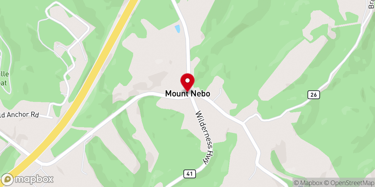 Map showing location of Mt Nebo