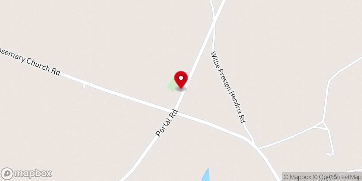 Map showing location of Pine Grove Missionary Baptist Church