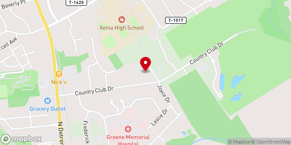 Map showing location of Xenia Church of Christ