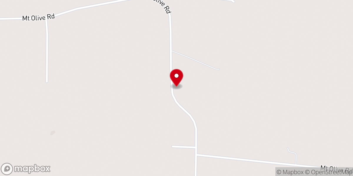 Map showing location of Mount Olive Church
