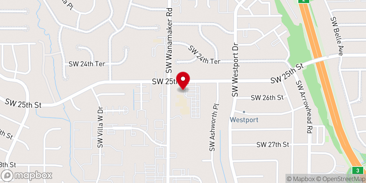 Map showing location of Christ the King Catholic Church