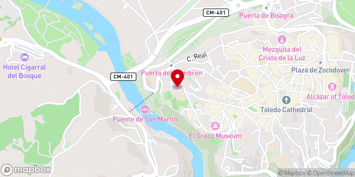 Map showing location of Monasterio de San Juan de los Reyes