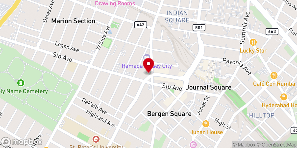 Map showing location of Christ United Methodist Church