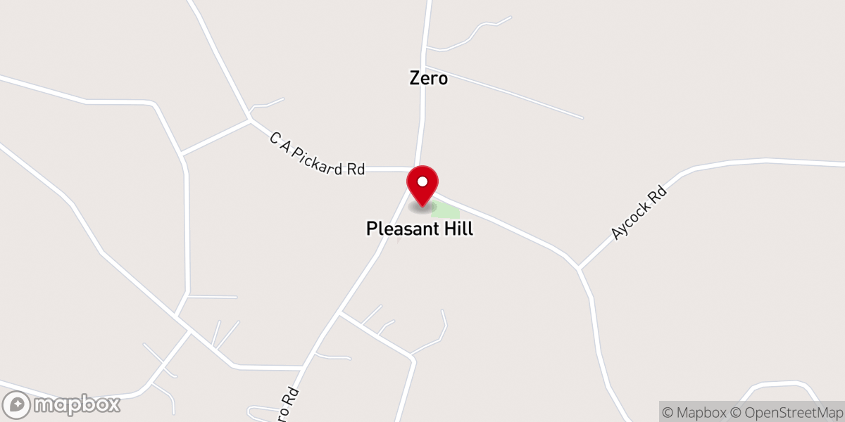 Map showing location of Pleasant Hill United Methodist Church