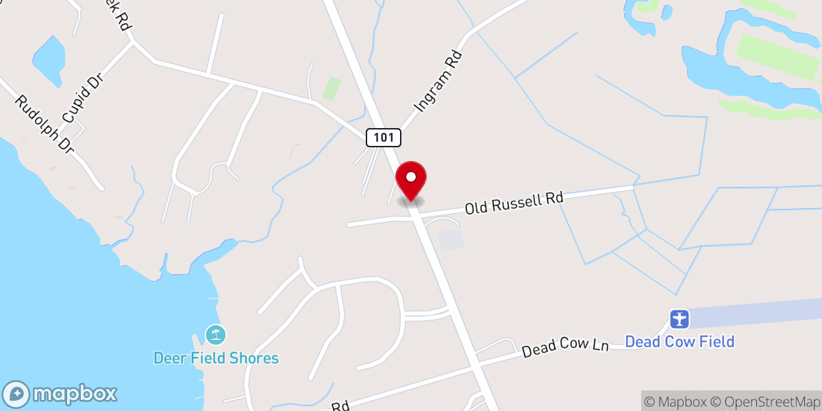 Map showing location of Freewill Church
