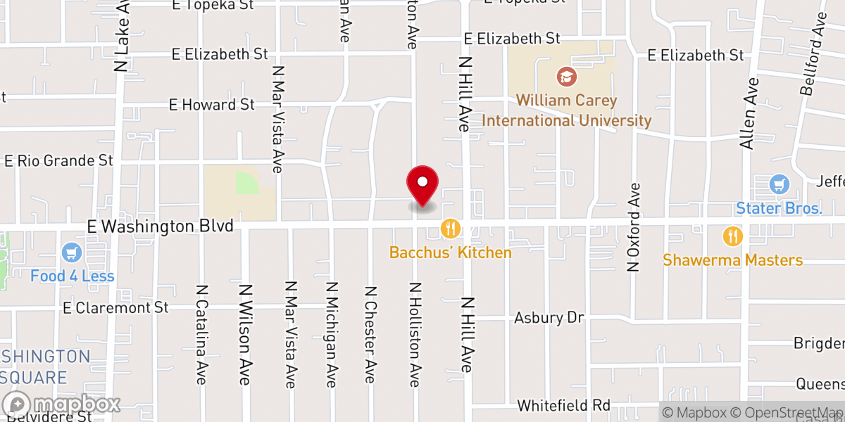Map showing location of Logos Evangelical Church