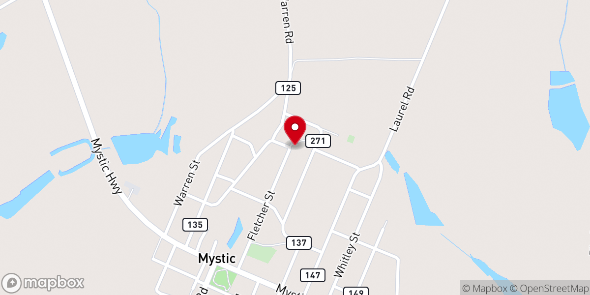 Map showing location of Pine Bloom Baptist Church