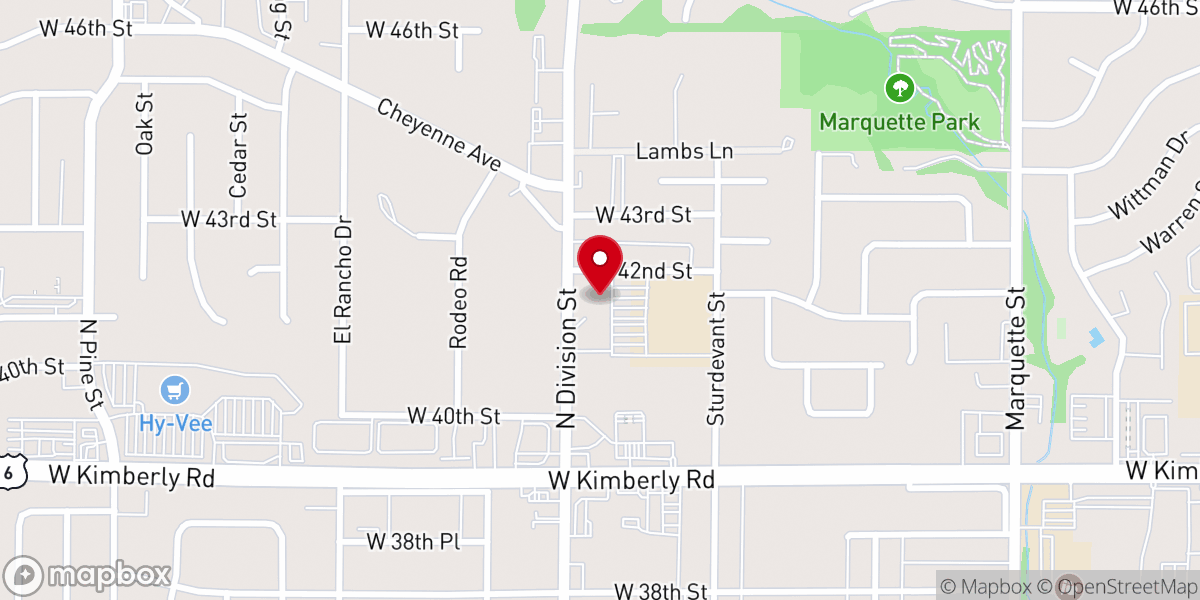 Map showing location of Our Lady of Victory Catholic Church