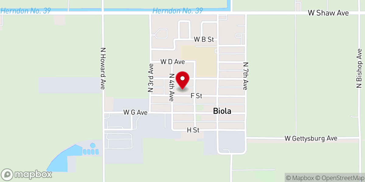 Map showing location of El Camino Worship Center
