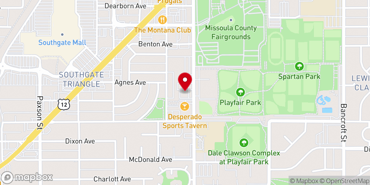 Map showing location of All Souls Missoula