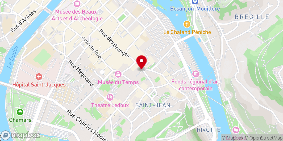 Map showing location of Chapelle des soeurs de la Charité de Ste Jeanne Antide Thouret