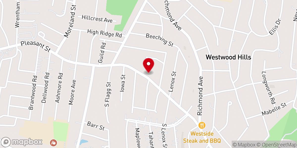 Map showing location of Congregation Beth Judah