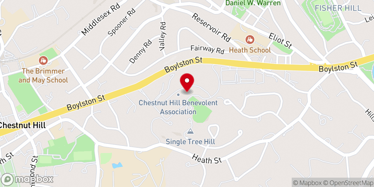 Map showing location of Chestnut Hill Benevolent Association