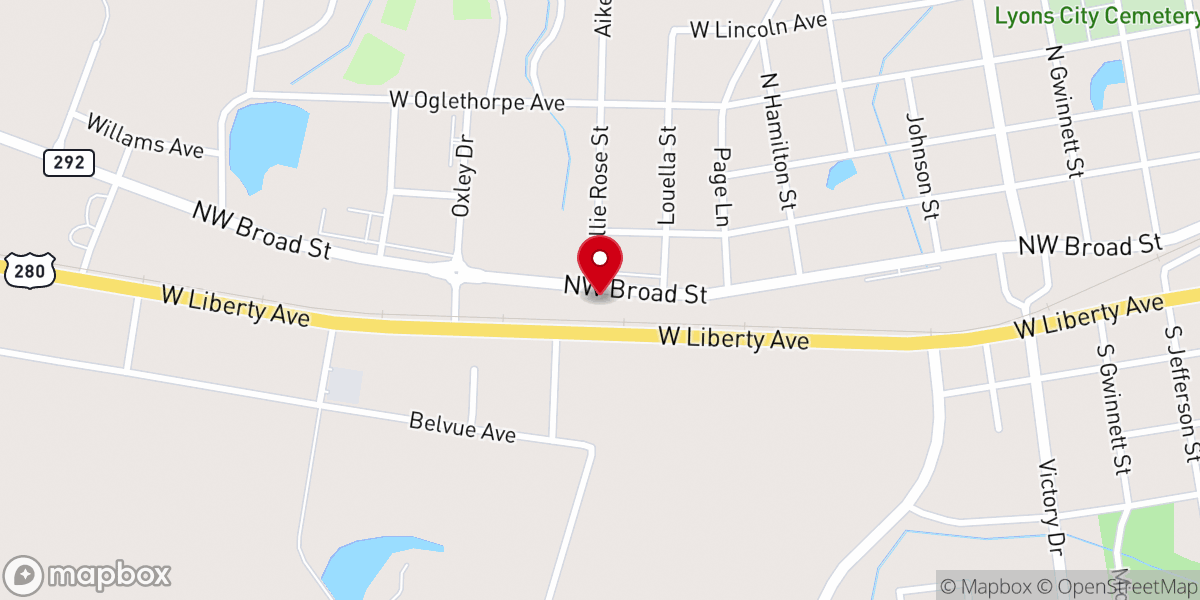 Map showing location of Calvary Way Church