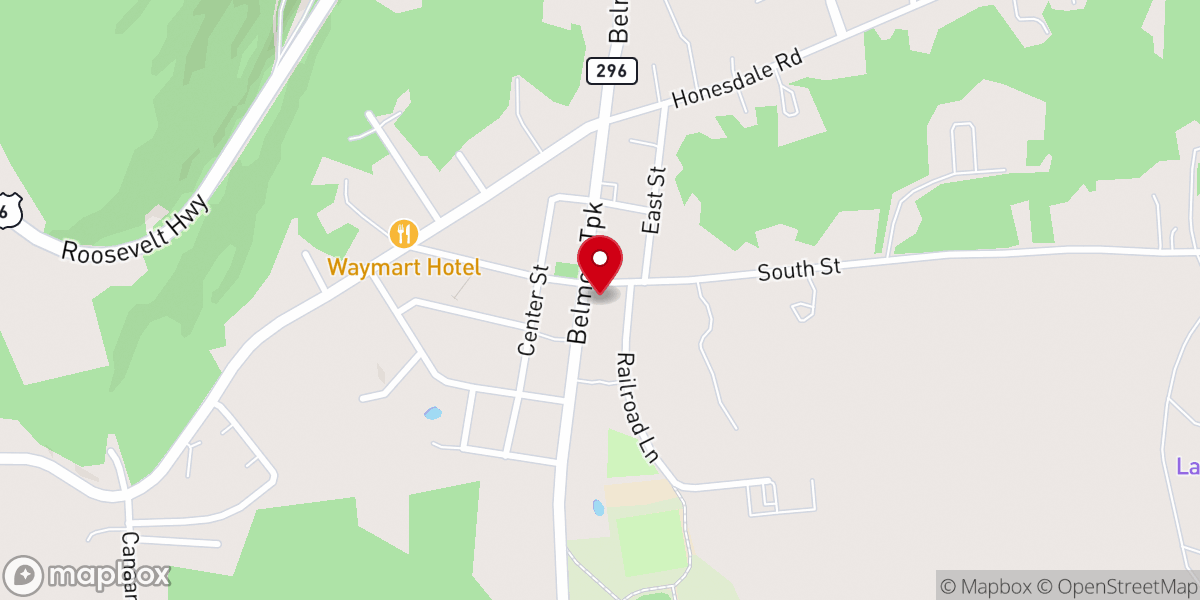Map showing location of Clinton Center Baptist Church