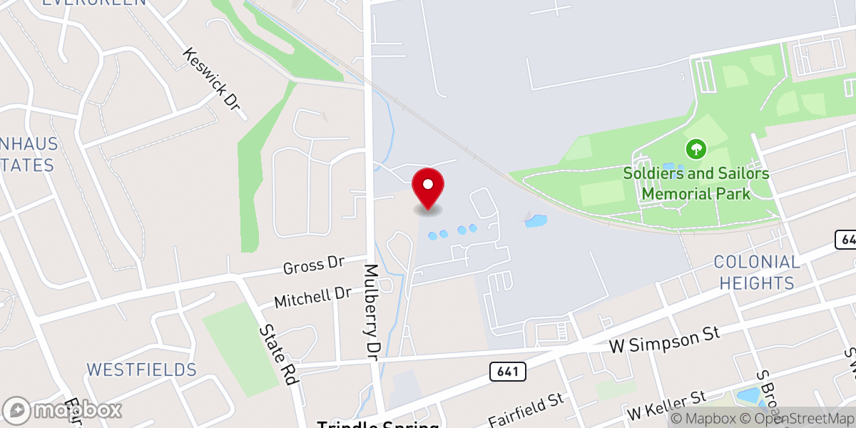 Map showing location of Calvary Fellowship of Harrisburg