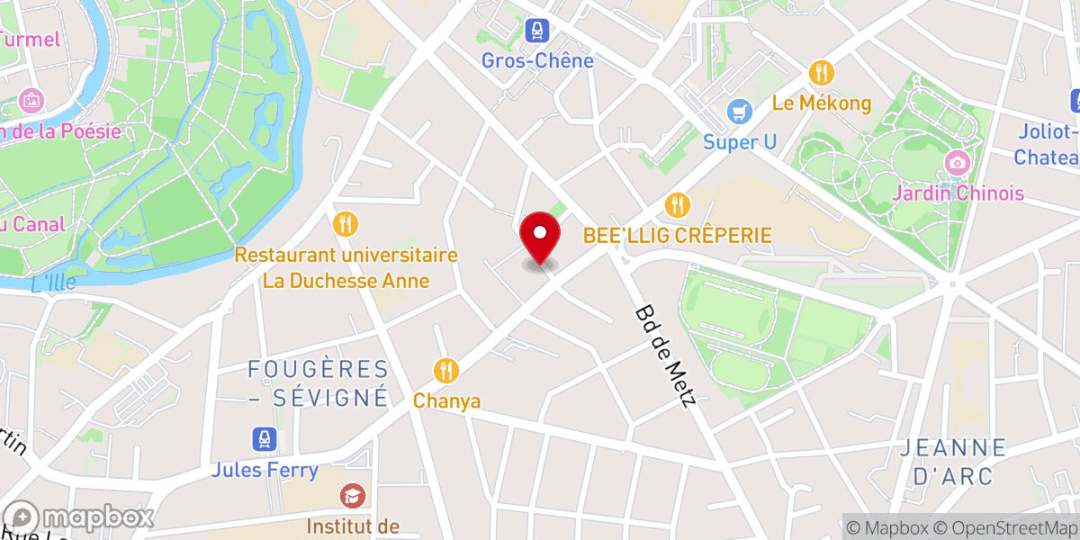 Map showing location of Communauté des Religieuses