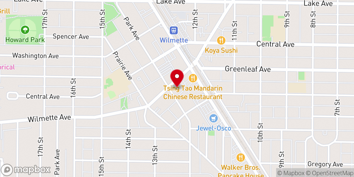 Map showing location of St John's Lutheran Church