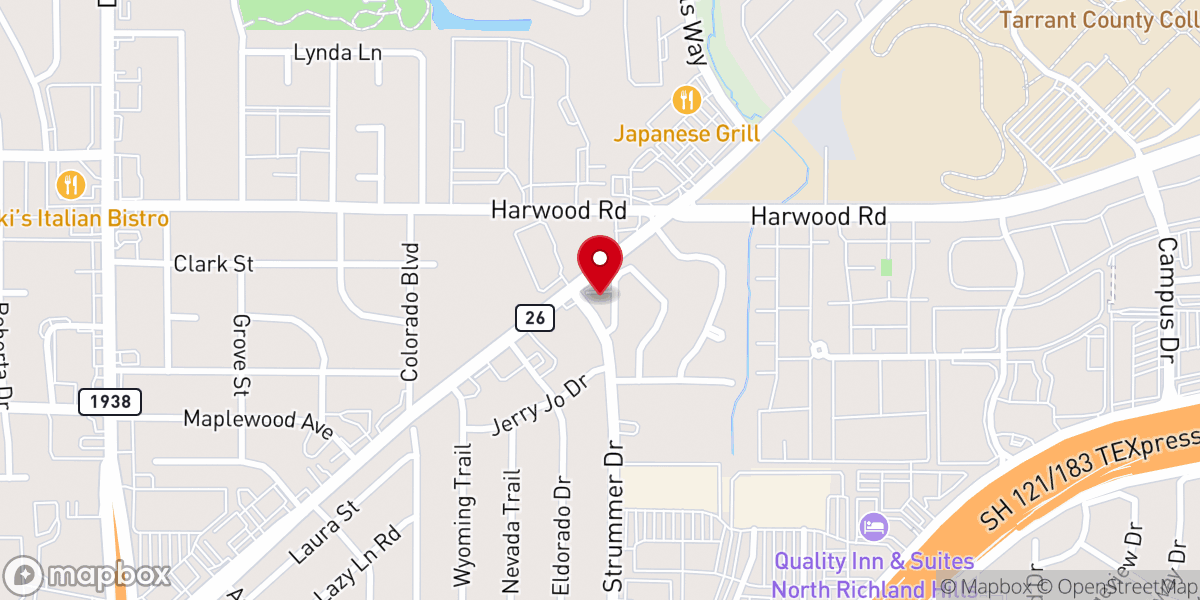 Map showing location of GracePointe Baptist Church