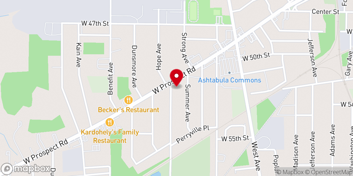Map showing location of Trinity Presbyterian Church