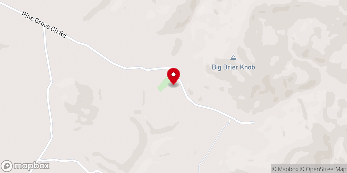 Map showing location of Pine Grove Church