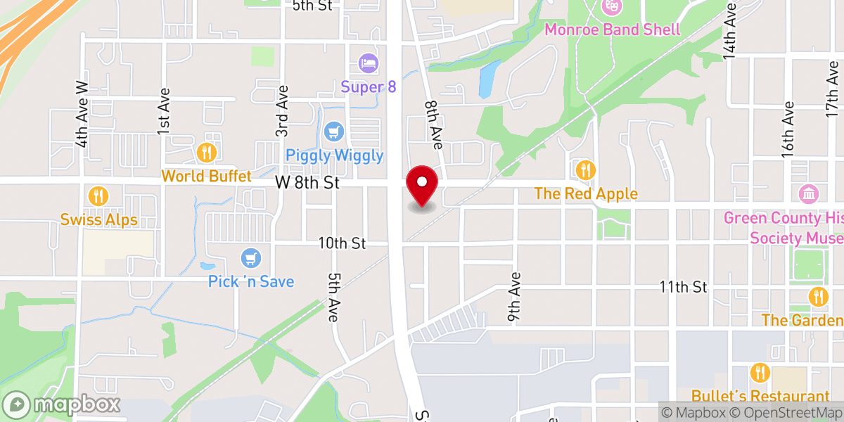 Map showing location of The Swiss Colony Outlet Store