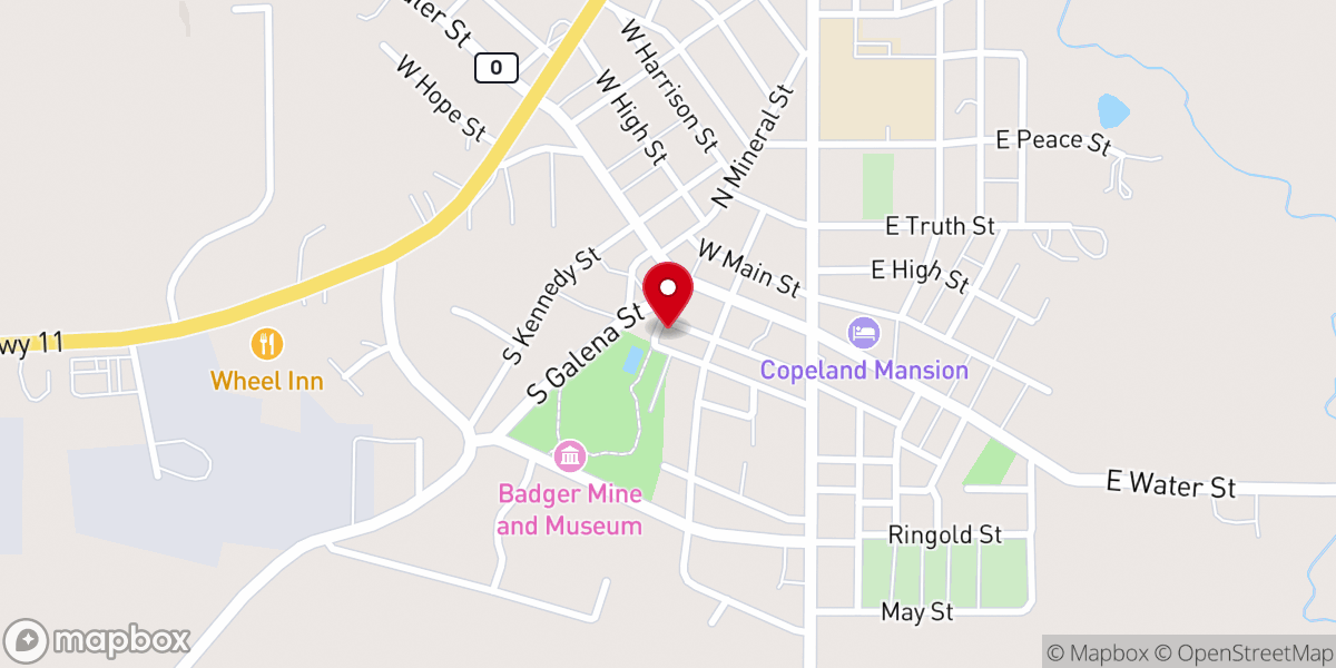 Map showing location of Centenary United Methodist Church