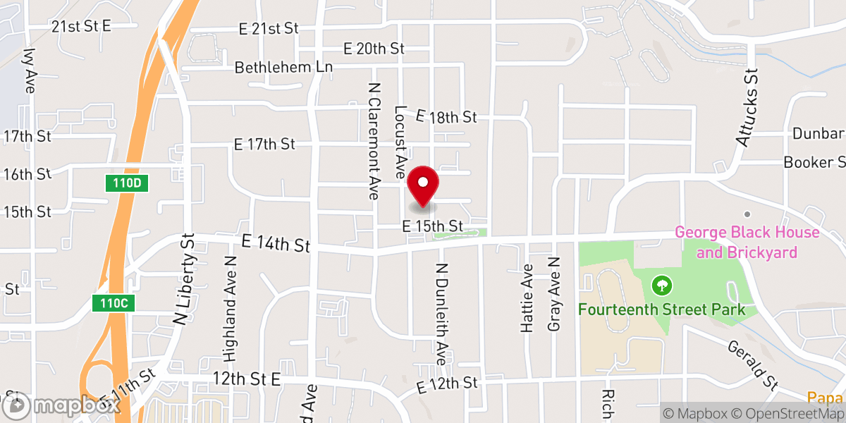 Map showing location of Christ Rescue Temple Church