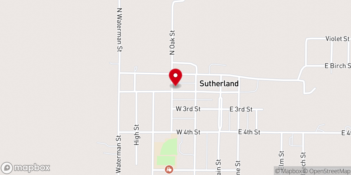 Map showing location of United Methodist Church