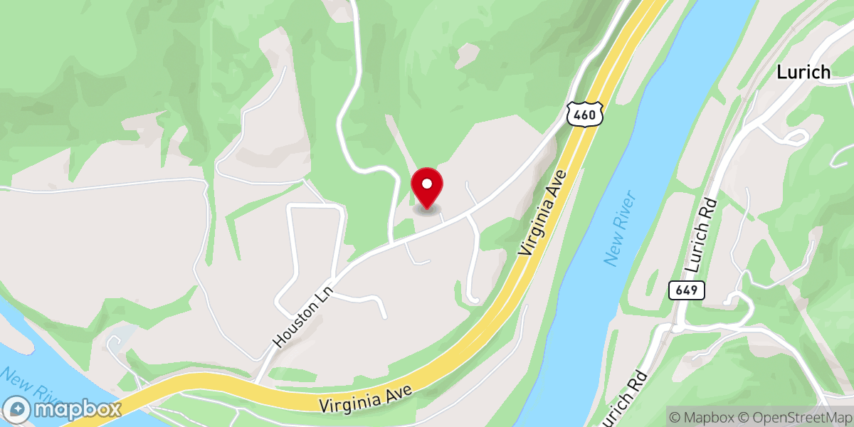 Map showing location of Glen Lyn Church of Christ