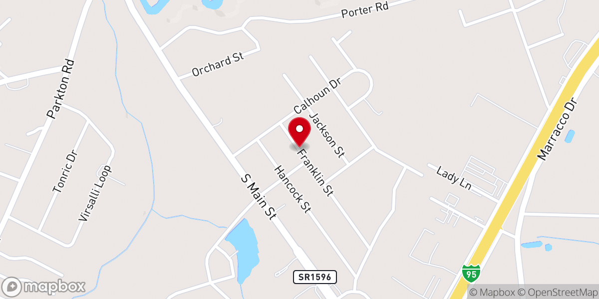Map showing location of Agape Christian Worship Center