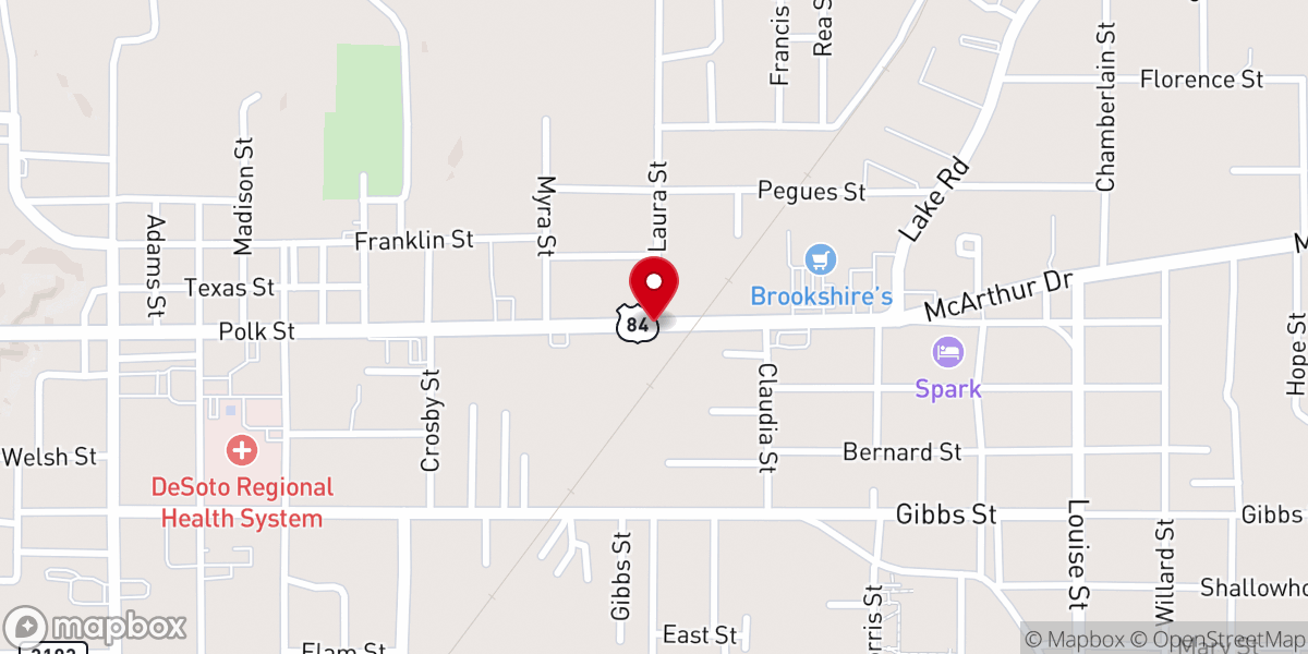 Map showing location of Mansfield