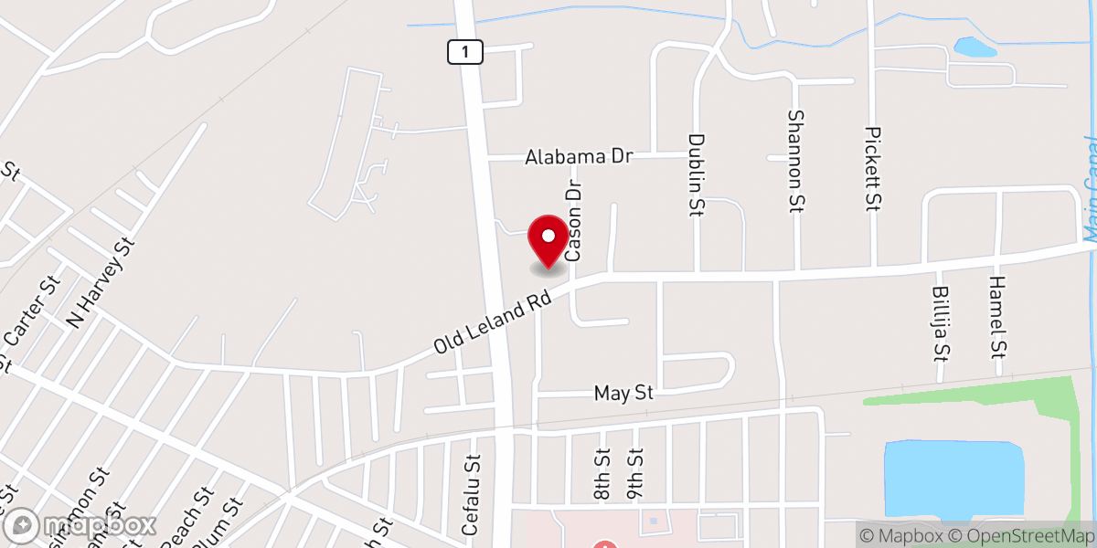 Map showing location of Sweet Pilgrim M.B.Church