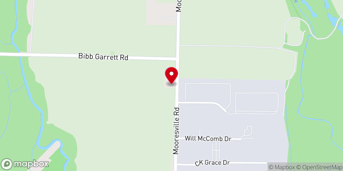 Map showing location of Belmor Baptist Church