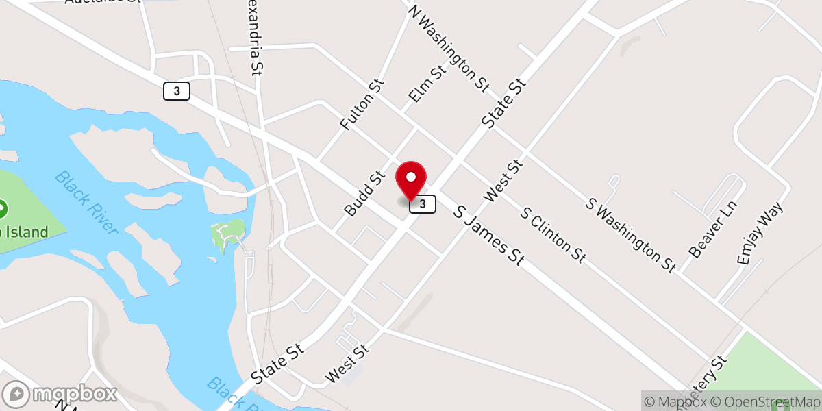 Map showing location of First Baptist Church