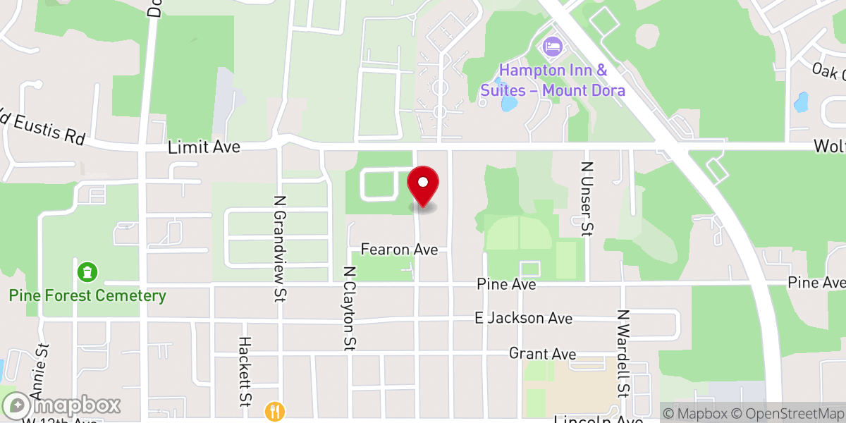 Map showing location of Shady Grove Apostolic Faith