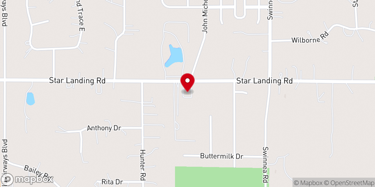 Map showing location of Southaven First Methodist Church
