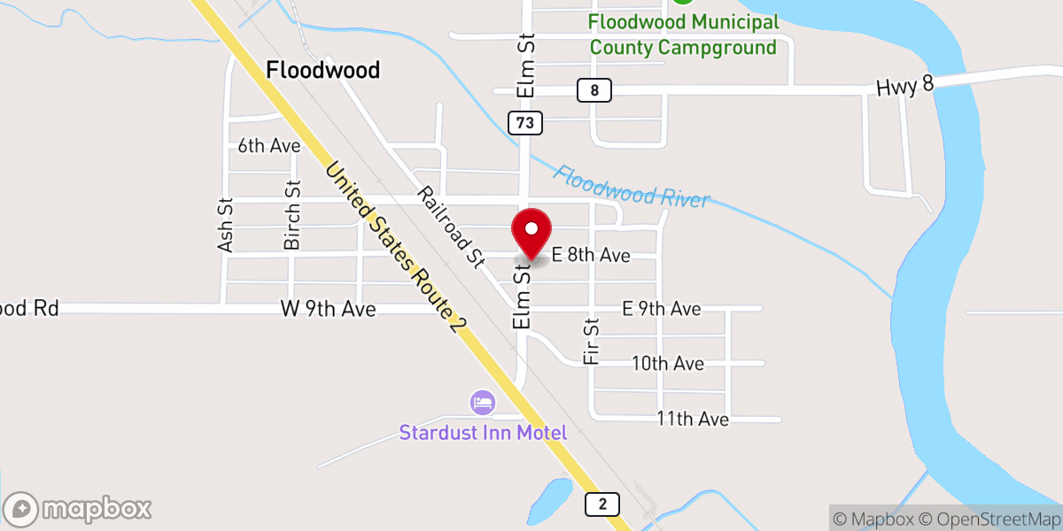 Map showing location of Four Rivers Fellowship