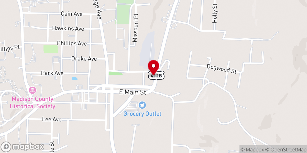 Map showing location of Granny's Kitchen