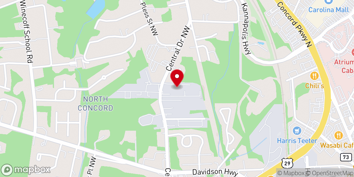 Map showing location of One Life Church