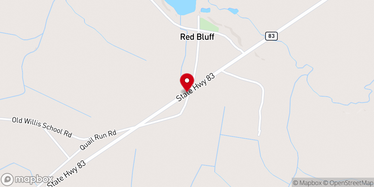 Map showing location of Reedy Branch Baptist Church