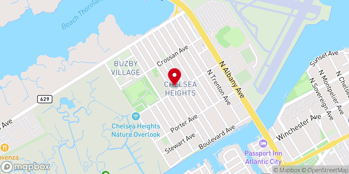 Map showing location of First Church of Christ, Scientist