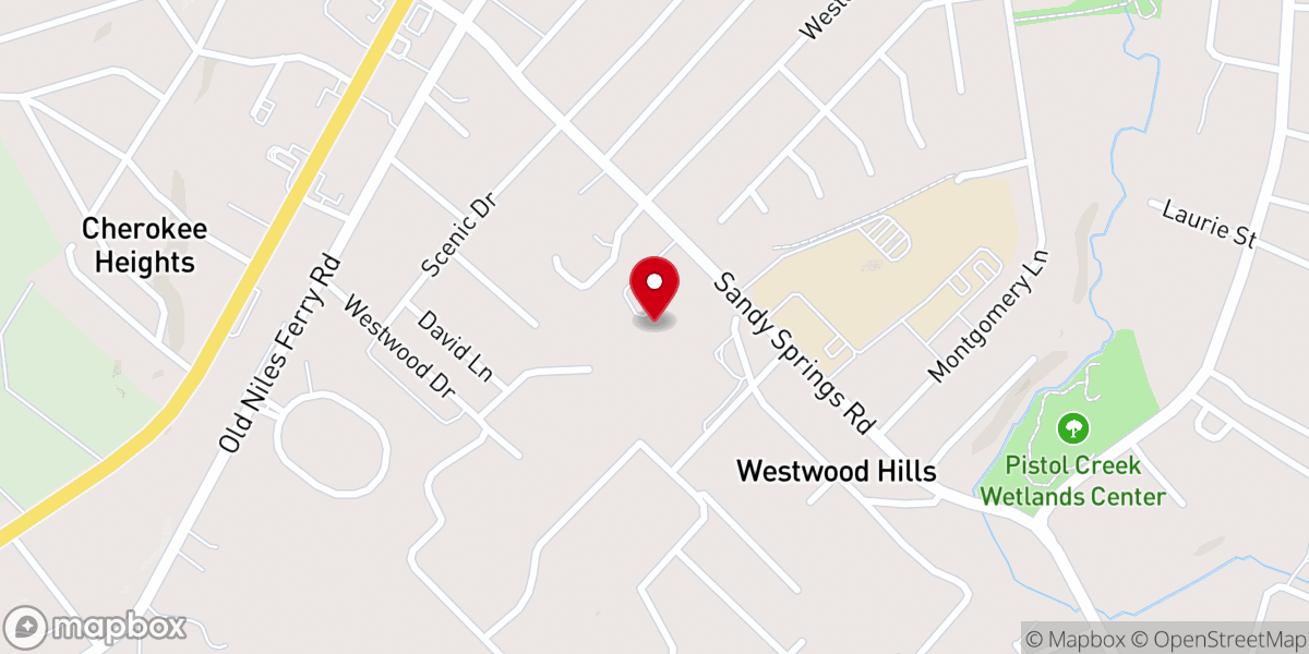 Map showing location of Saint Paul Lutheran Church