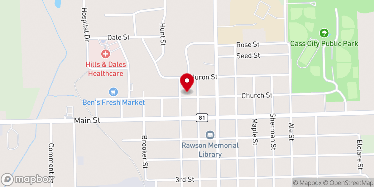 Map showing location of Cutting edge lawn care
